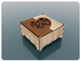 imagem do arquivo vetor para download Caixa coração articulada decorativa para joias