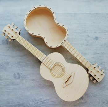 imagem do arquivo vetor para download Caixa de Guitarra em Quebra-Cabeça 3D