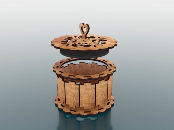 imagem do arquivo vetor para download Caixa de Presente Redonda Decorativa