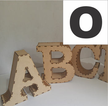 imagem do arquivo vetor para download Caixa de alfabeto da letra: O 60,0 cm x 60,0 cm