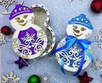 imagem do arquivo vetor para download Caixa de doces do boneco de neve