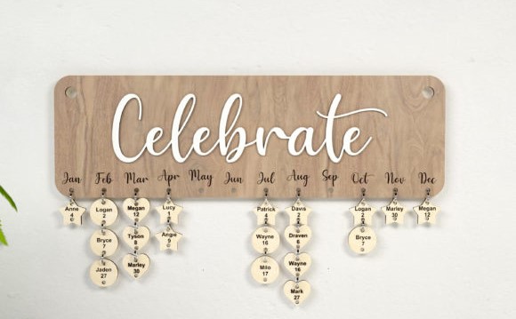 imagem do arquivo vetor para download Calendário de Aniversários