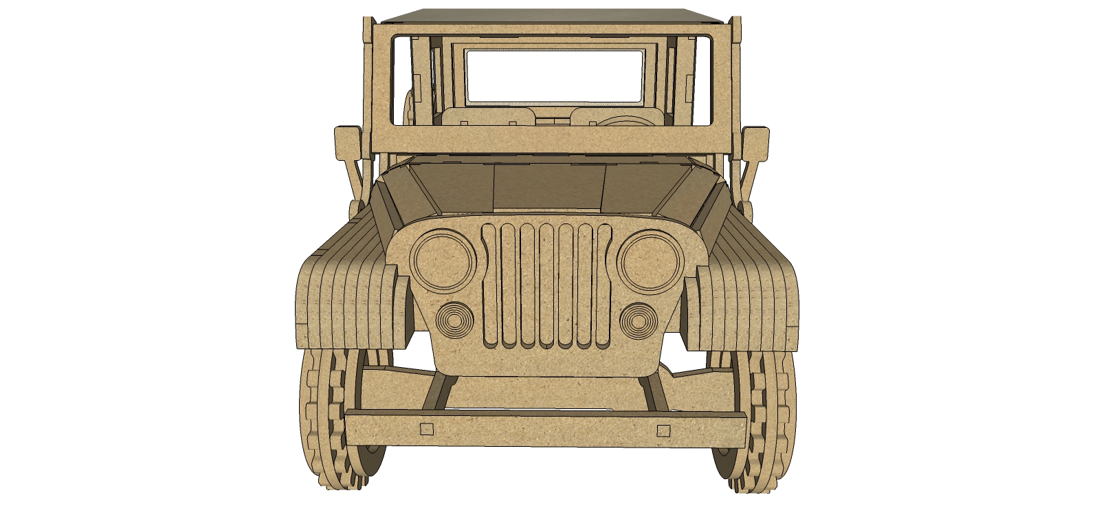 imagem do arquivo vetor para download Carro em miniatura CJ5 