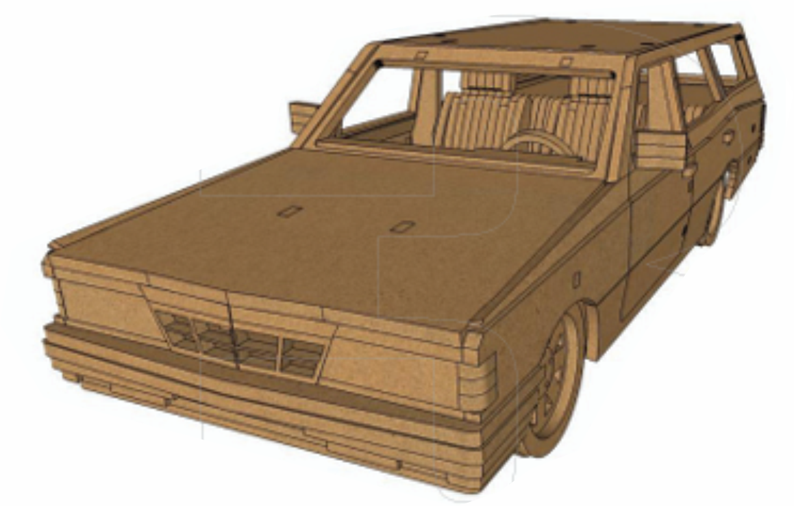 imagem do arquivo vetor para download Carro em miniatura Caravan