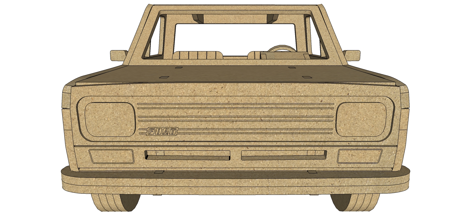 imagem do arquivo vetor para download Carro em miniatura FIAT 147 PICKUP