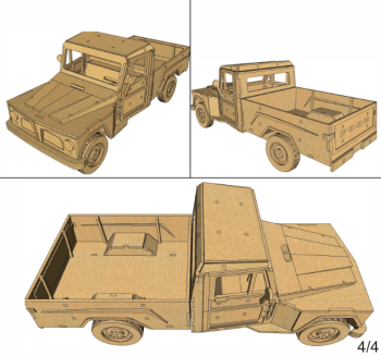 imagem do arquivo vetor para download Carro em miniatura F 75 Pickup