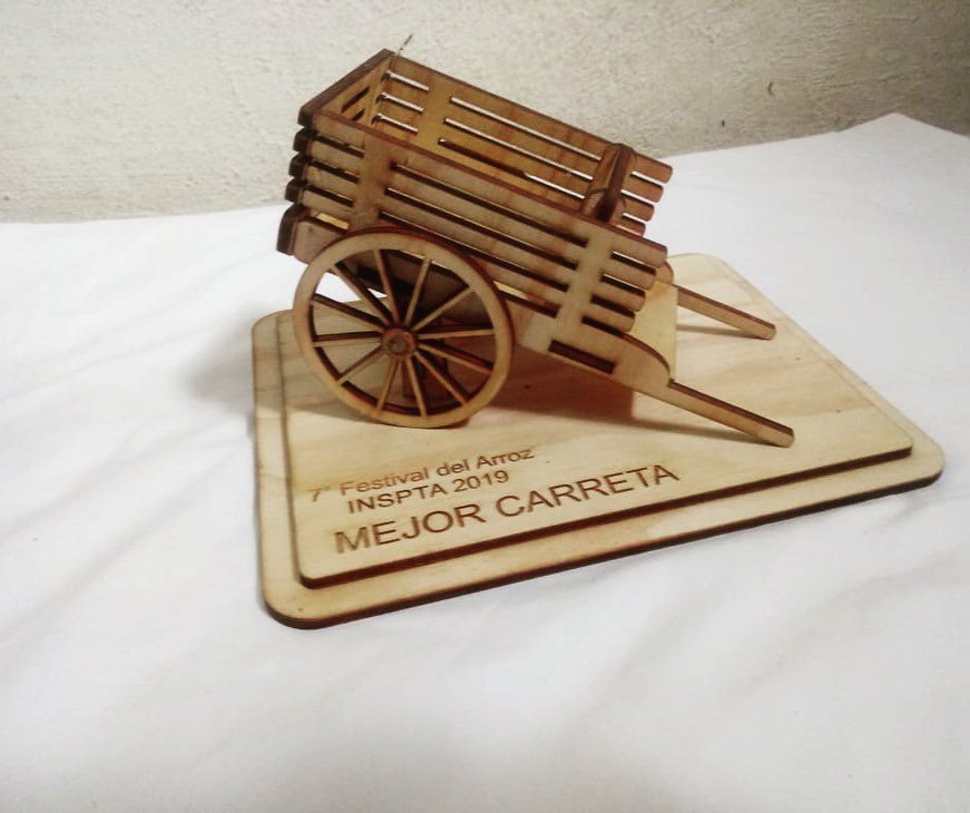 imagem do arquivo vetor para download Carroça simples em miniatura 