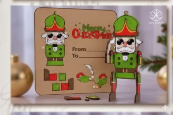 imagem do arquivo vetor para download Cartão de presente de natal 3D Pirata 