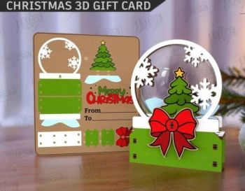 imagem do arquivo vetor para download Cartão de presente de natal 3D Arvore de natal