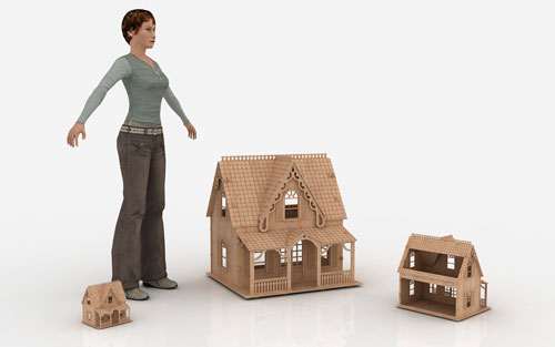 imagem do arquivo vetor para download Casa de Bonecas