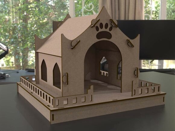 imagem do arquivo vetor para download Casa de gato 