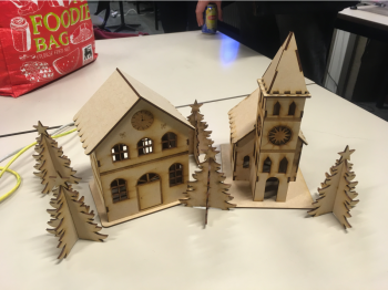 imagem do arquivo vetor para download Casas decorativas natalinas 