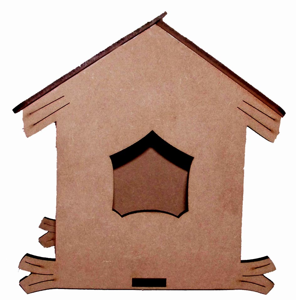 imagem do arquivo vetor para download Casinha de madeira