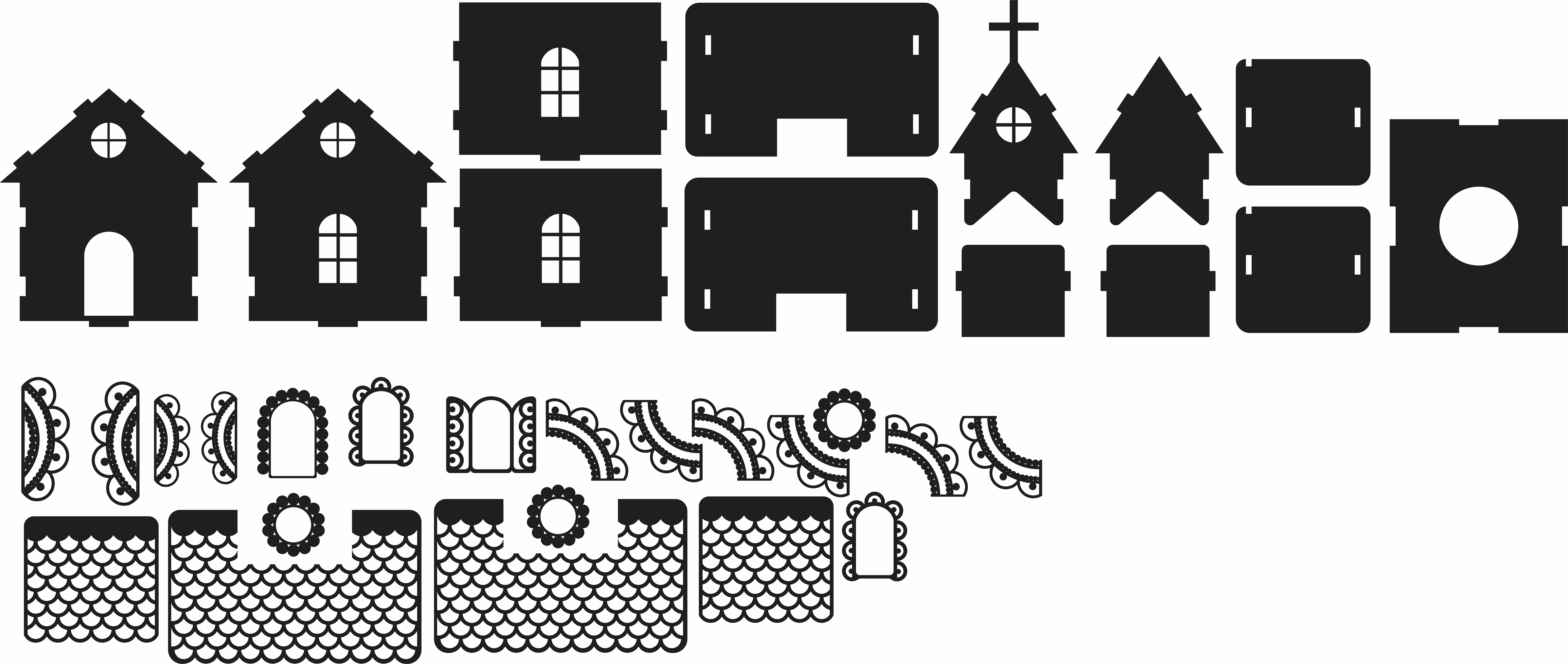 imagem do arquivo vetor para download Casinha de natal decorativo