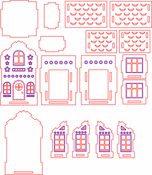 imagem do arquivo vetor para download Casinha de natal decorativo