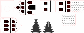 imagem do arquivo vetor para download Casinha de natal decorativo