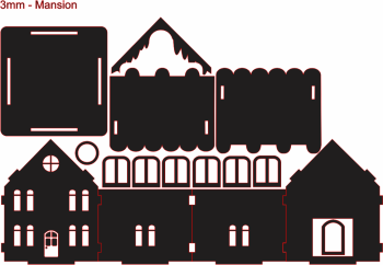 imagem do arquivo vetor para download Casinha decorativa de Natal