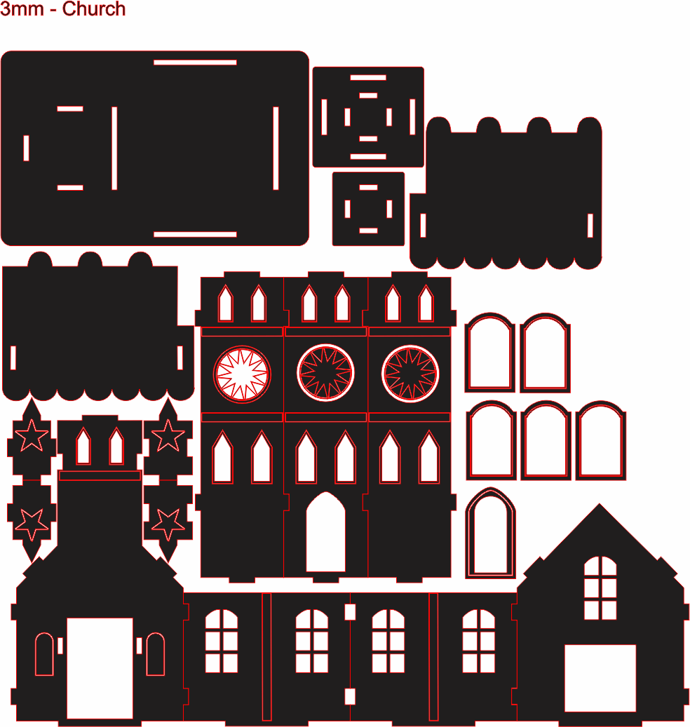 imagem do arquivo vetor para download Casinha decorativa de Natal