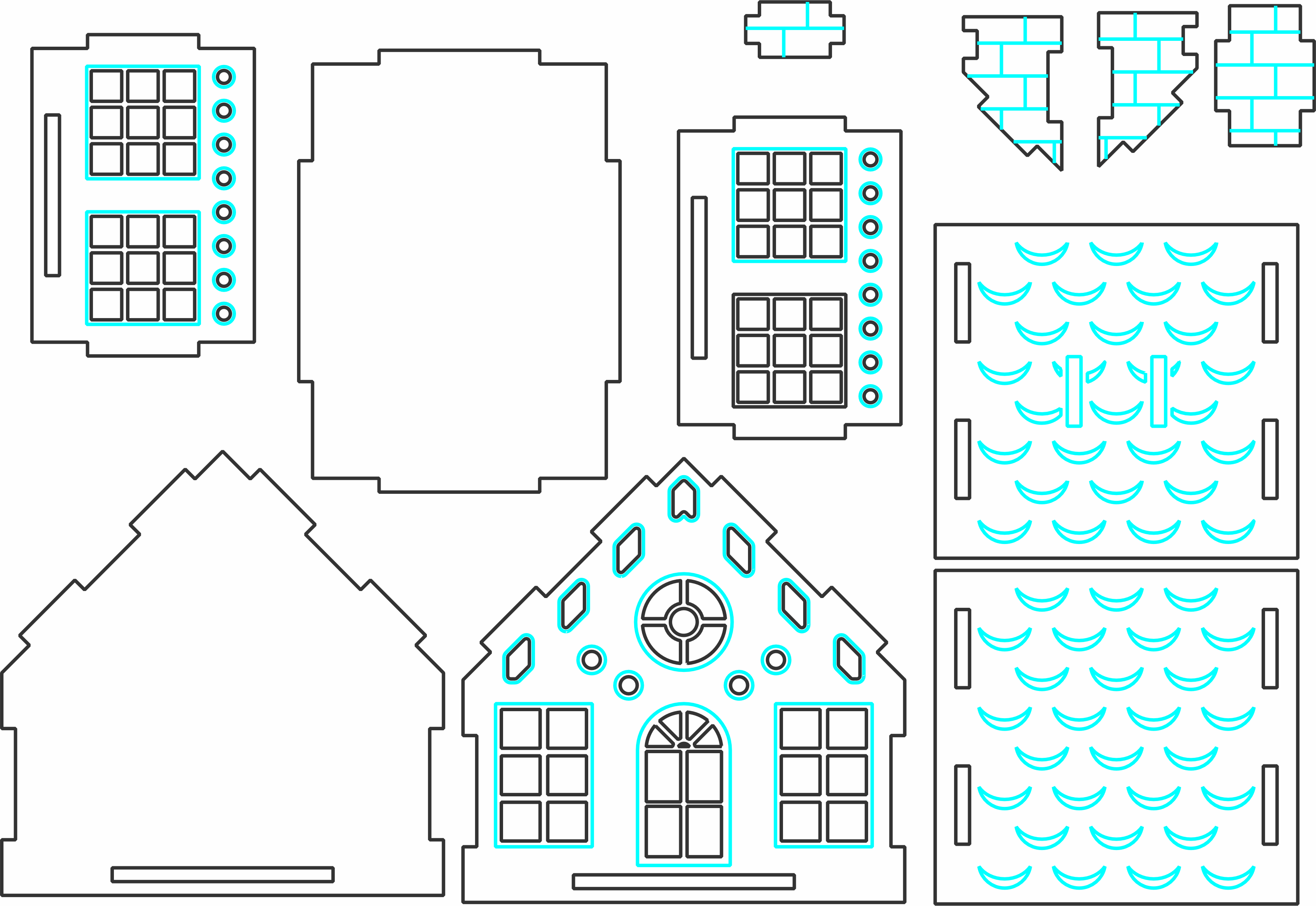 imagem do arquivo vetor para download Casinha decorativa de Natal