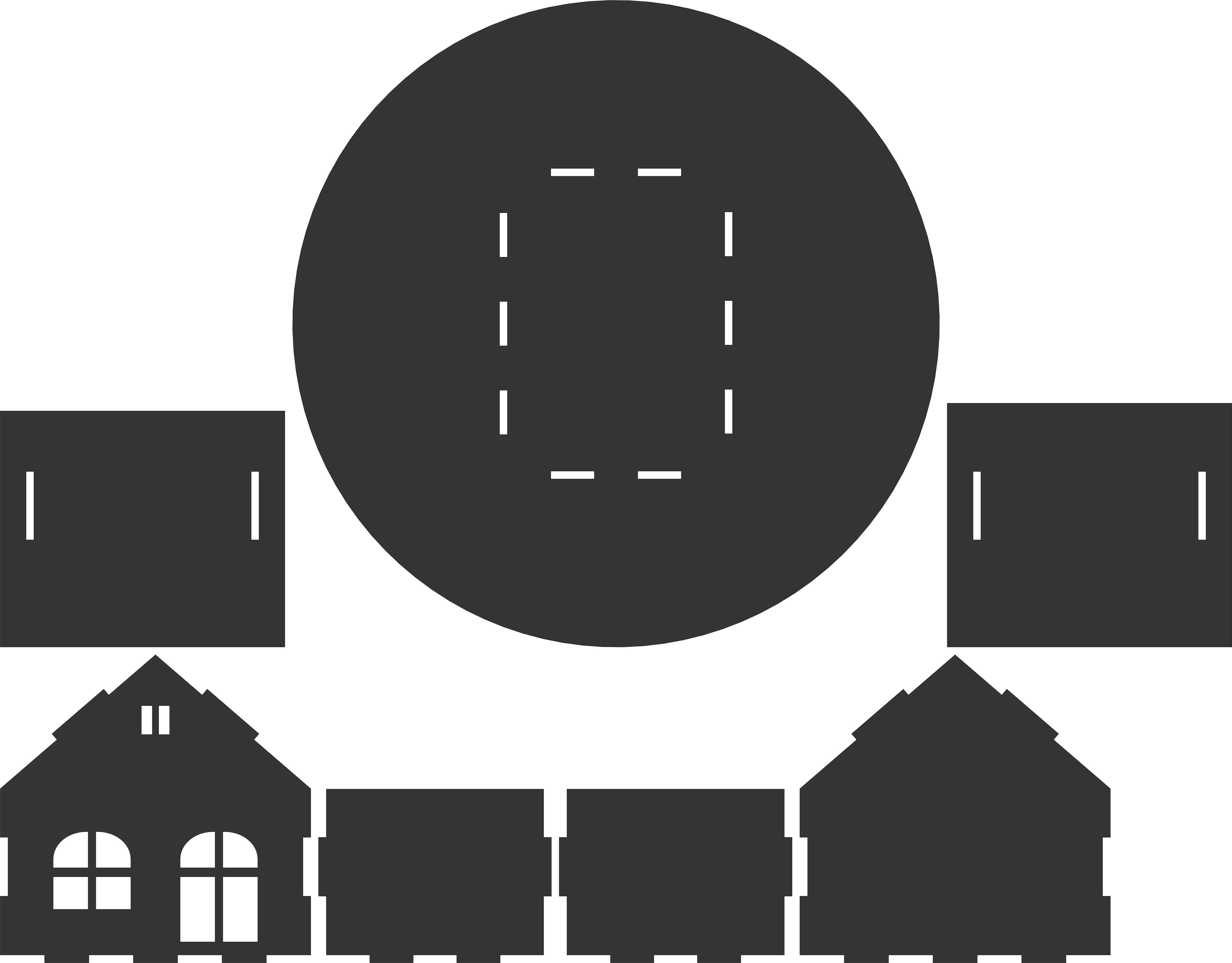 imagem do arquivo vetor para download Casinha decorativa de Natal