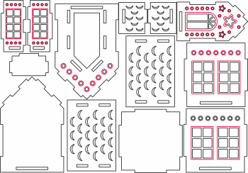 imagem do arquivo vetor para download Casinha decorativa de Natal