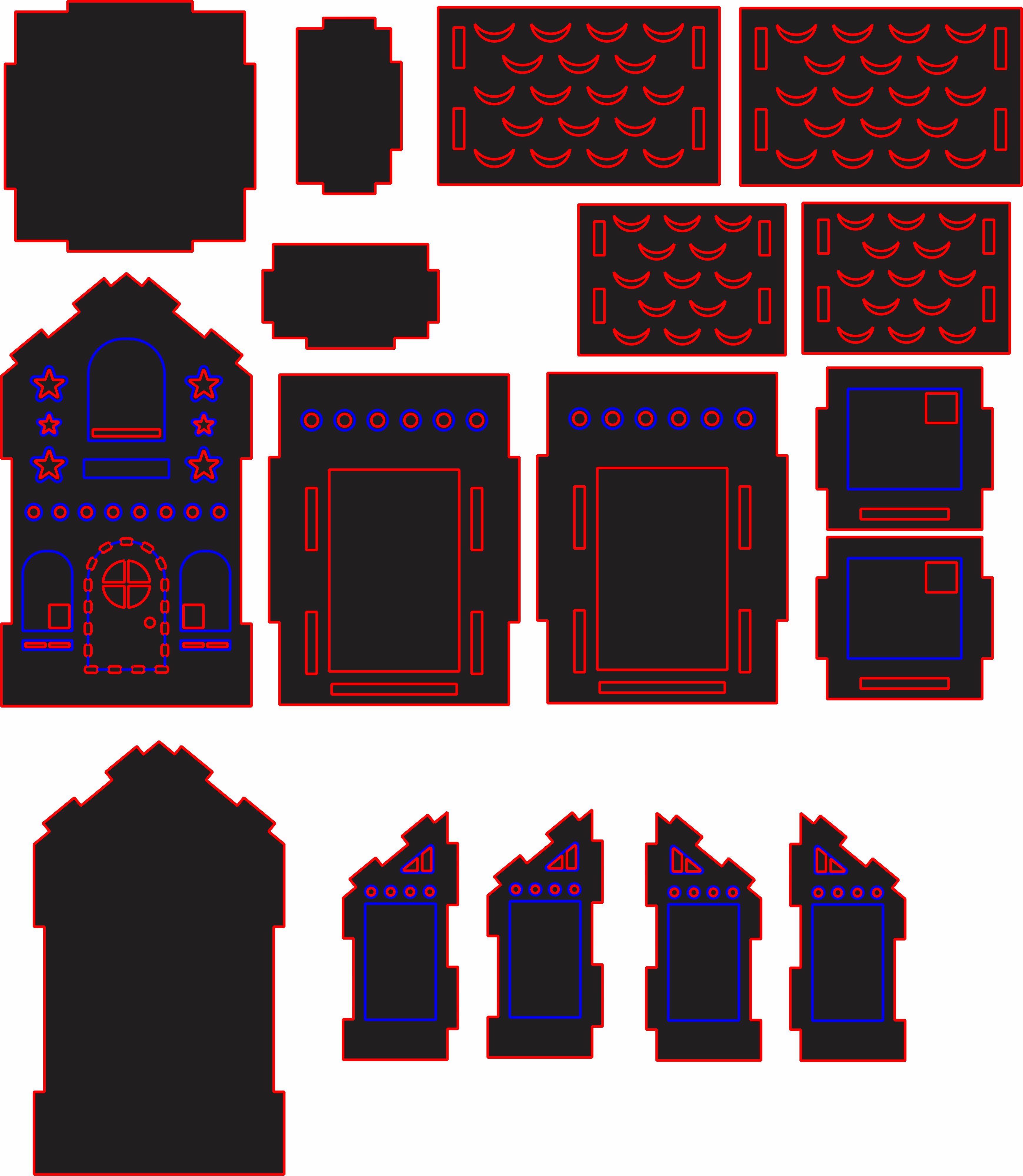 imagem do arquivo vetor para download Casinha decorativa de Natal