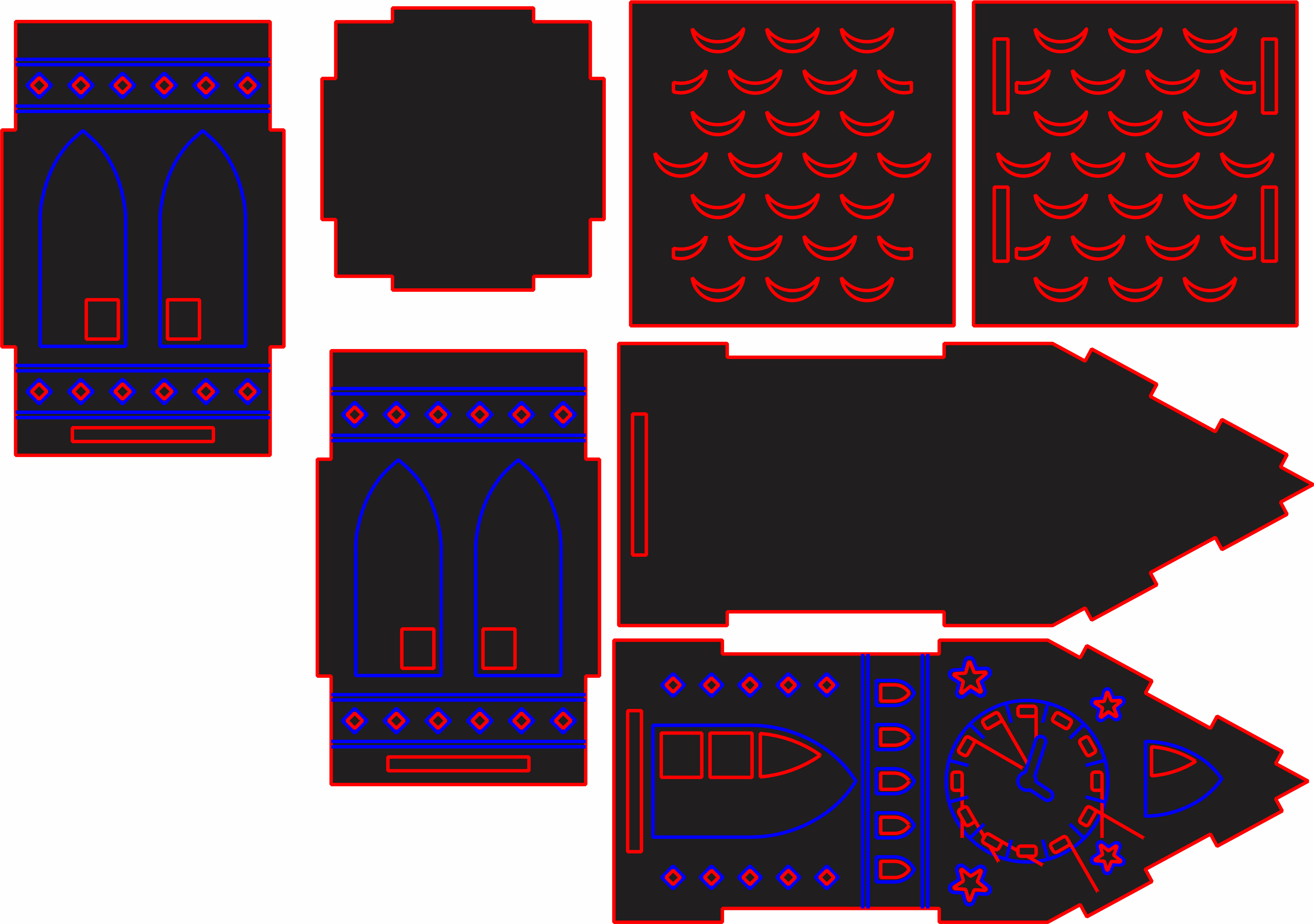 imagem do arquivo vetor para download Casinha decorativa de Natal