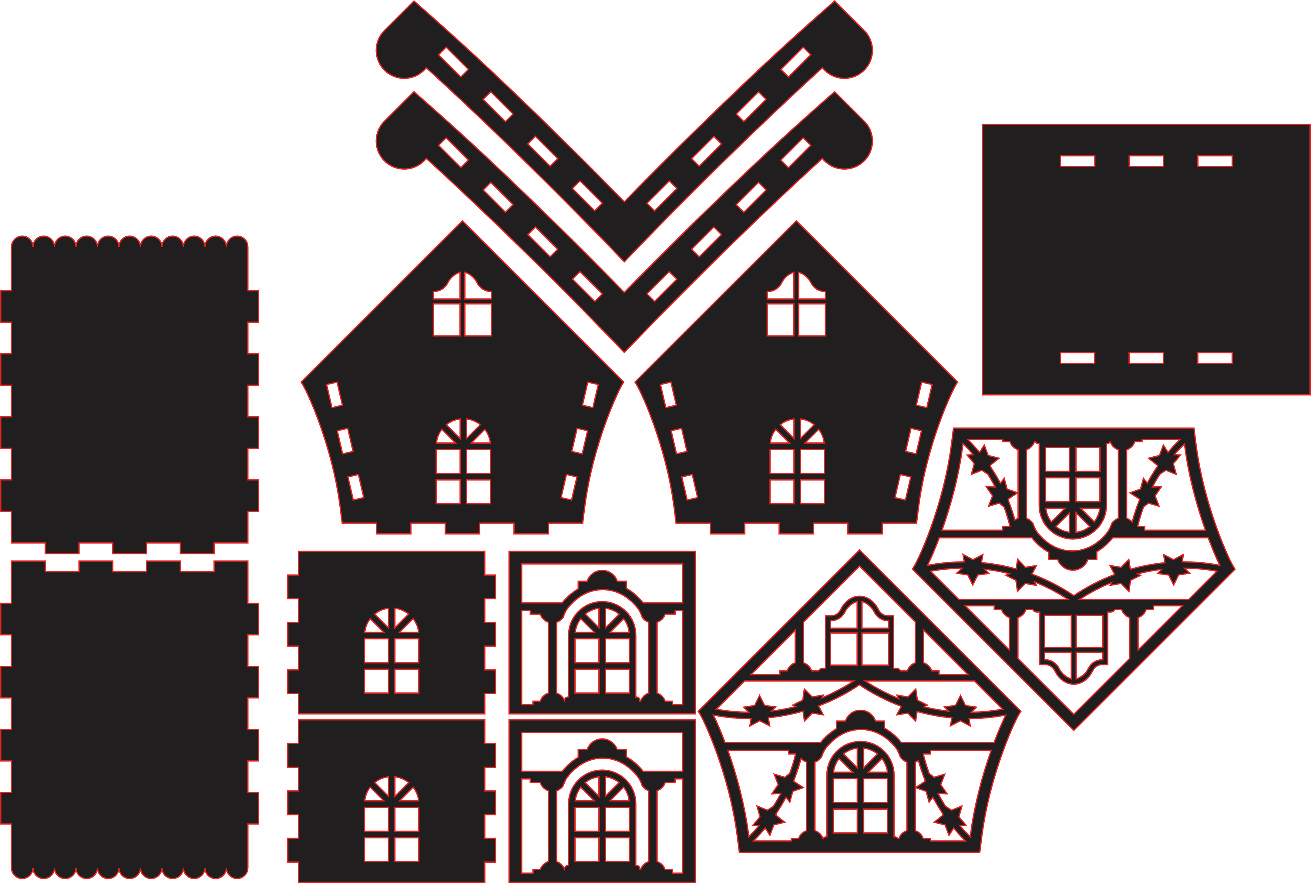 imagem do arquivo vetor para download Casinha natalina