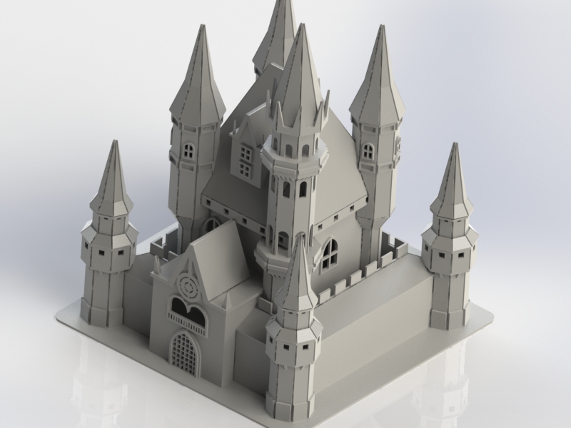 imagem do arquivo vetor para download Castelo 3D