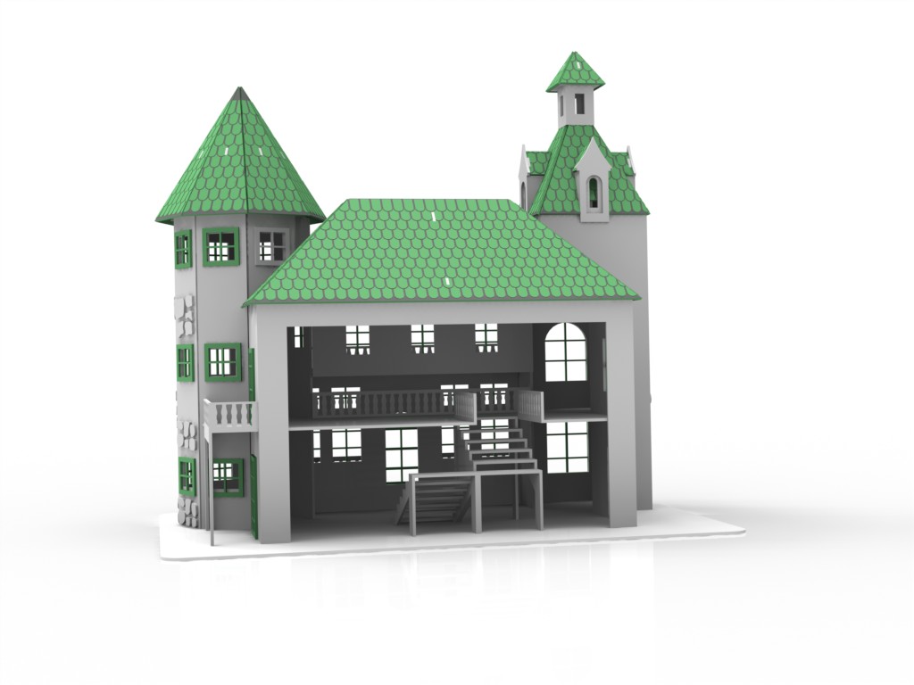 imagem do arquivo vetor para download Castelo de boneca