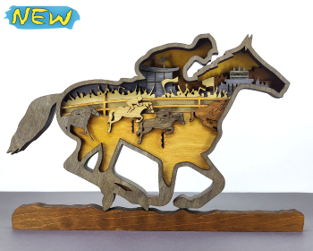 imagem do arquivo vetor para download Cavalo de corrida em Camadas Decorativo
