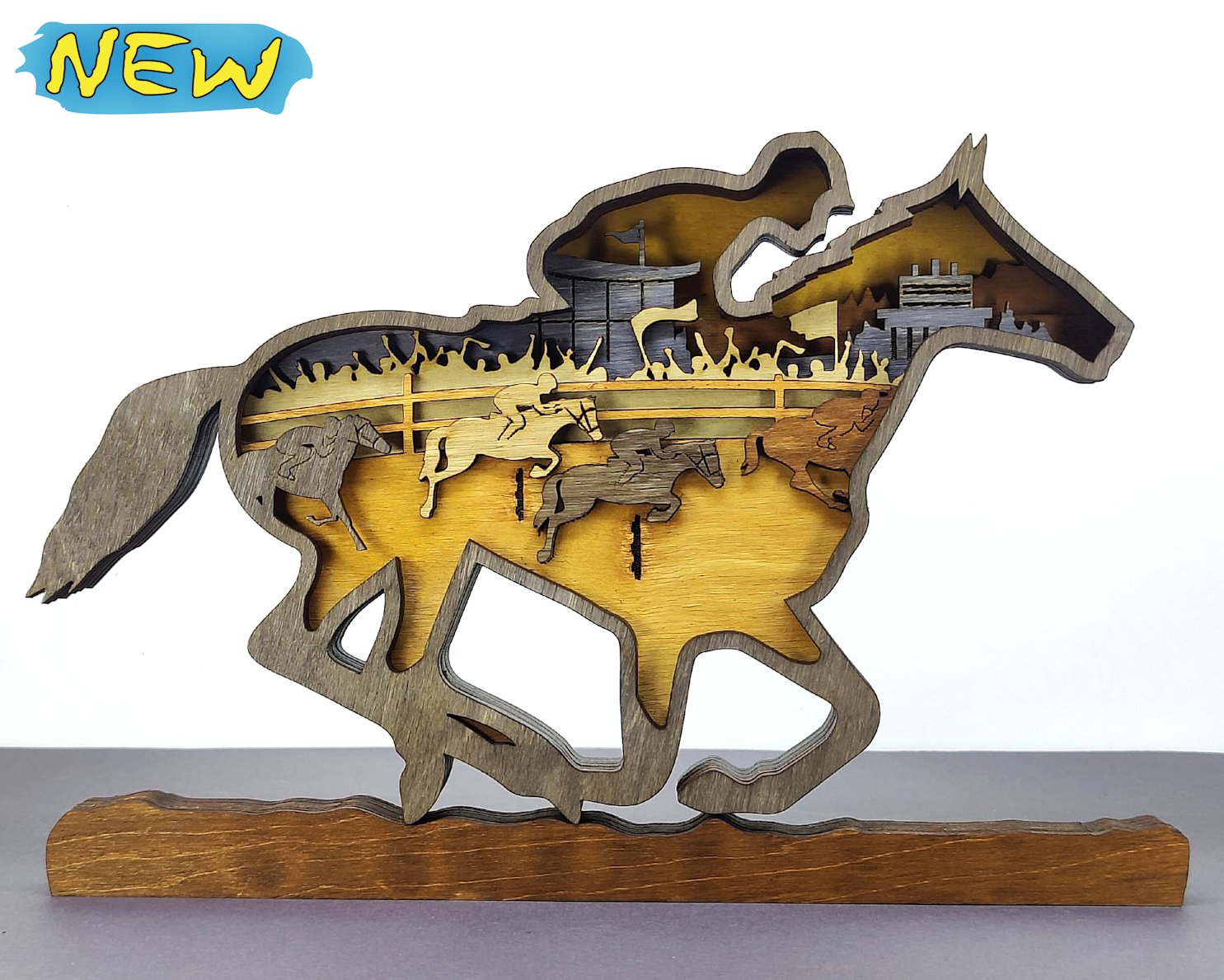 imagem do arquivo vetor para download Cavalo de corrida em Camadas Decorativo