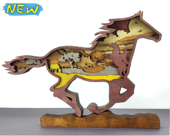 imagem do arquivo vetor para download Cavalo em Camadas Decorativo