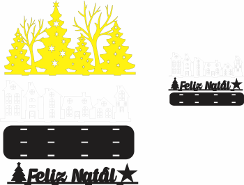 imagem do arquivo vetor para download Cena feliz natal 25 cm