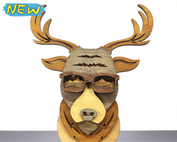 imagem do arquivo vetor para download Cervo em Camadas Decorativo
