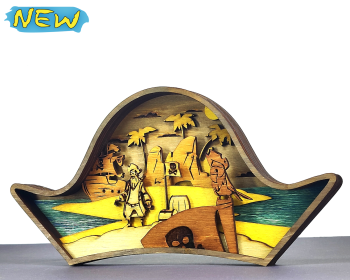 imagem do arquivo vetor para download Chapéu de pirata em Camadas Decorativo