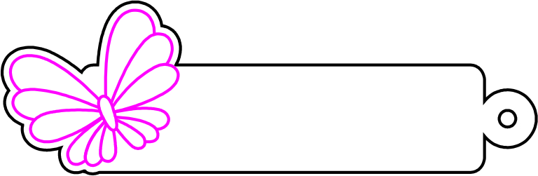 imagem do arquivo vetor para download Chaveiro Borboleta