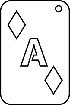 imagem do arquivo vetor para download Chaveiro Carta de baralho A