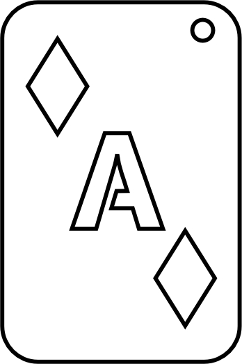 imagem do arquivo vetor para download Chaveiro Carta de baralho A