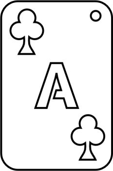 imagem do arquivo vetor para download Chaveiro Carta de baralho A