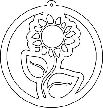 imagem do arquivo vetor para download Chaveiro de Flor