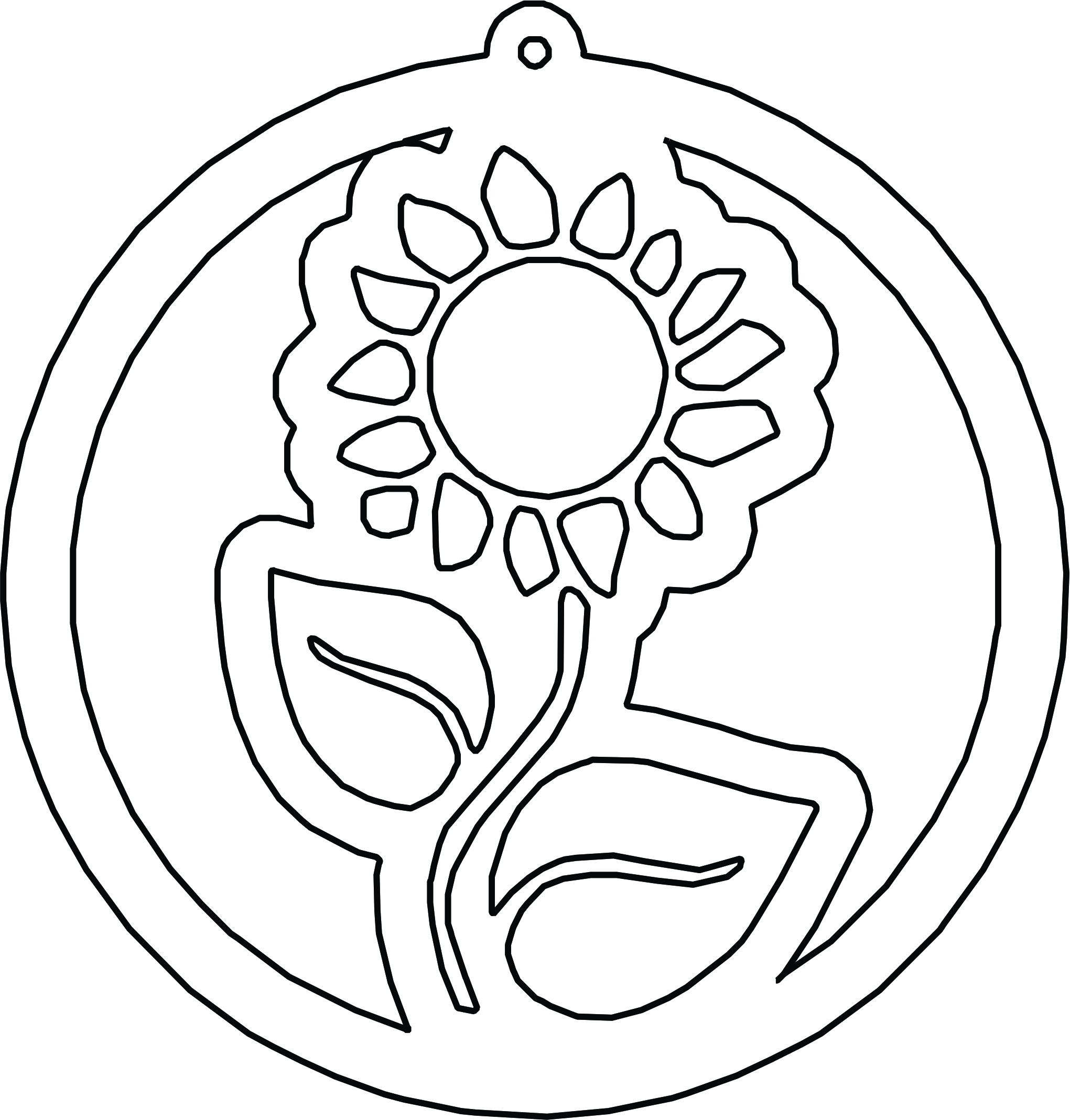 imagem do arquivo vetor para download Chaveiro de Flor 