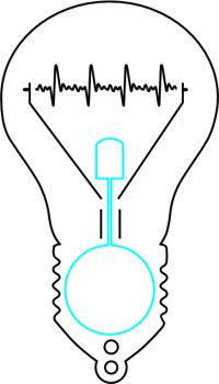 imagem do arquivo vetor para download Chaveiro de Lâmpada