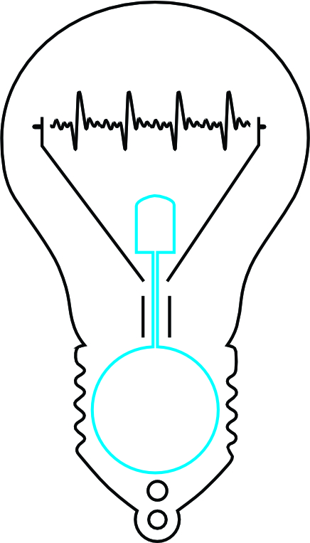 imagem do arquivo vetor para download Chaveiro de Lâmpada 