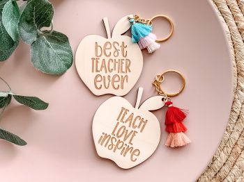 imagem do arquivo vetor para download Chaveiros personalizados para professores de Maçã