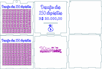 imagem do arquivo vetor para download Cofre desafio de 250 depósitos 