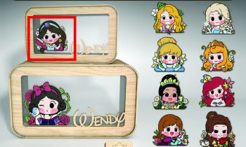 imagem do arquivo vetor para download Cofrinho infantil personalizado de princesa