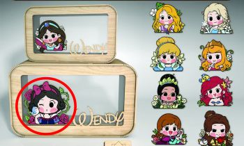 imagem do arquivo vetor para download Cofrinho infantil personalizado de princesa