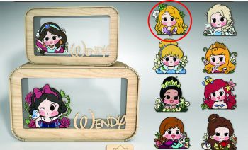 imagem do arquivo vetor para download Cofrinho infantil personalizado de princesa