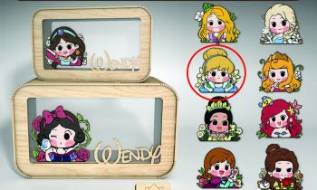 imagem do arquivo vetor para download Cofrinho infantil personalizado de princesa